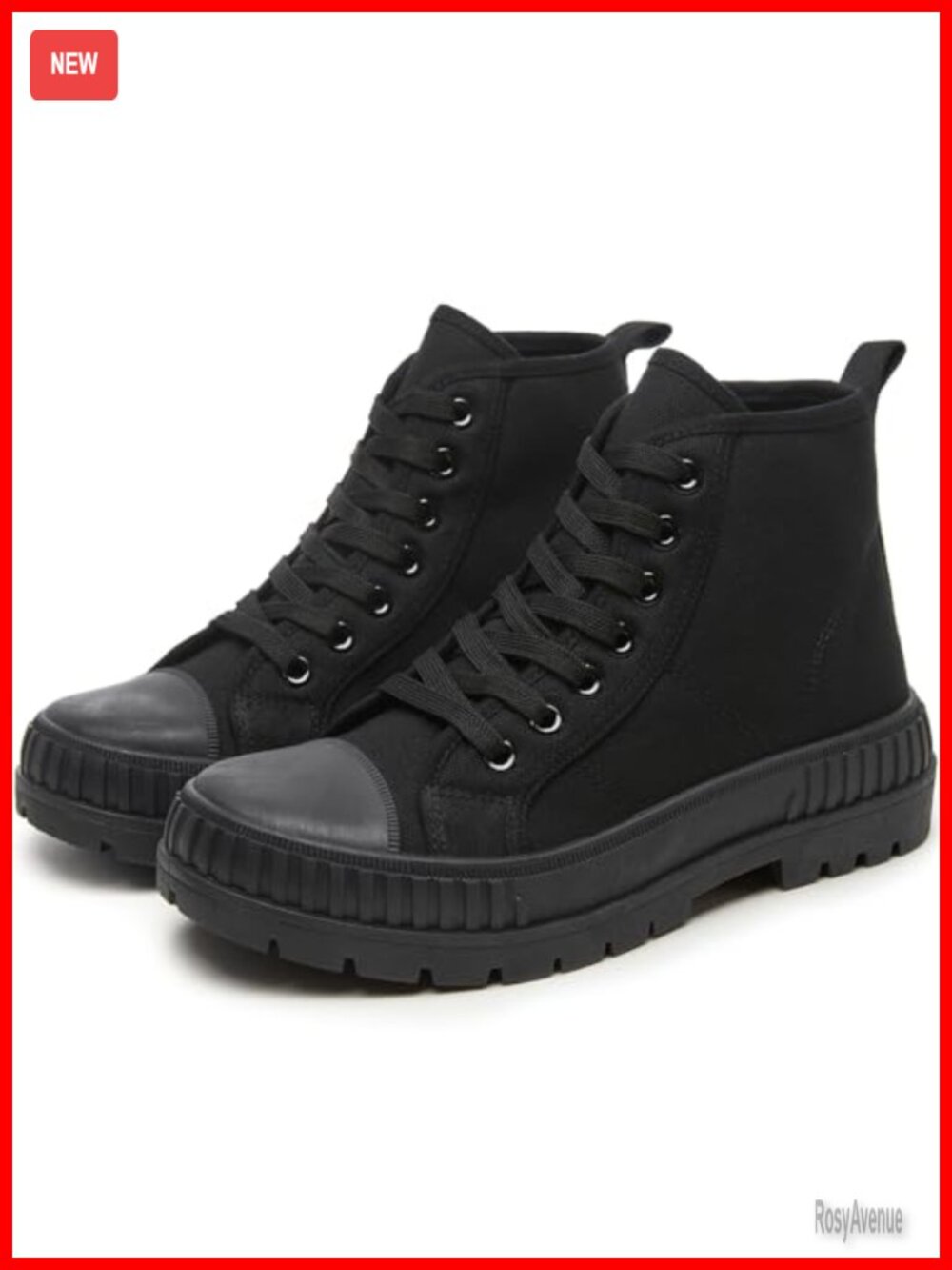 High Top Platform Canvas Sneakers Breathable Casual Lace-Up
